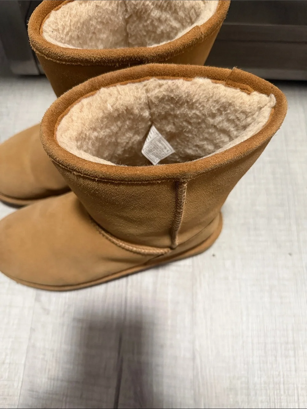 BearPaw Kids Tan Shearling-Lined Boots